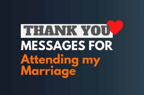 Thank You Messages For Attending My Wedding